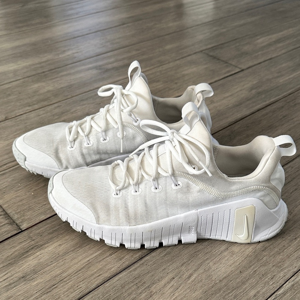 Nike Cream and White Weightlifting Sneakers